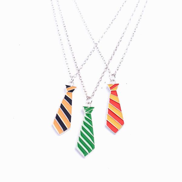 

pendant necklaces magic necktie strange personality simple jewelry necklace gifts for couples friends, Silver