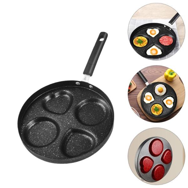 

household heart shape fried egg pan multipurpose frying (assorted color) pans
