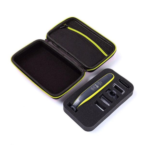 

storage bags travel case for philips norelco oneblade qp2520/90 qp2520/70 hard eva shaver organizer carrying bag zipper pouch