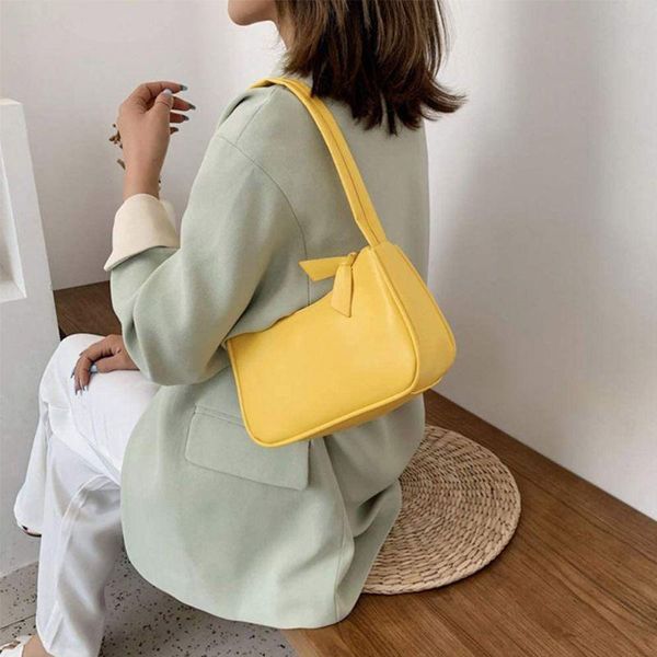 

shoulder bags women girl retro underarm pu leather handbag bag tote purse