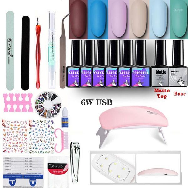 

lghzlink gel nail polish set sticker with uv lamp soak off manicure tools art for manicures1