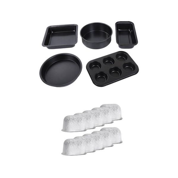 

set carbon steel nonstick bakeware baking tray & 10pcs non-woven bamboo charcoal filters, filter elements coffee filters