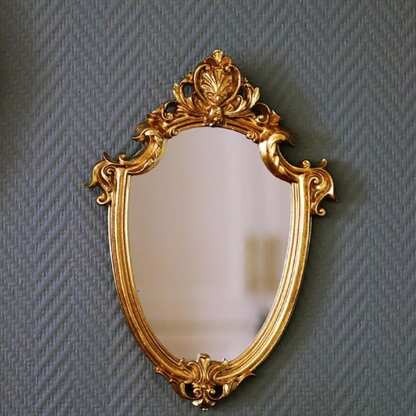 

exquisite makeup mirror hanging vintage bathroom gifts woman lady cosmetic wall frame resin tray mirrors