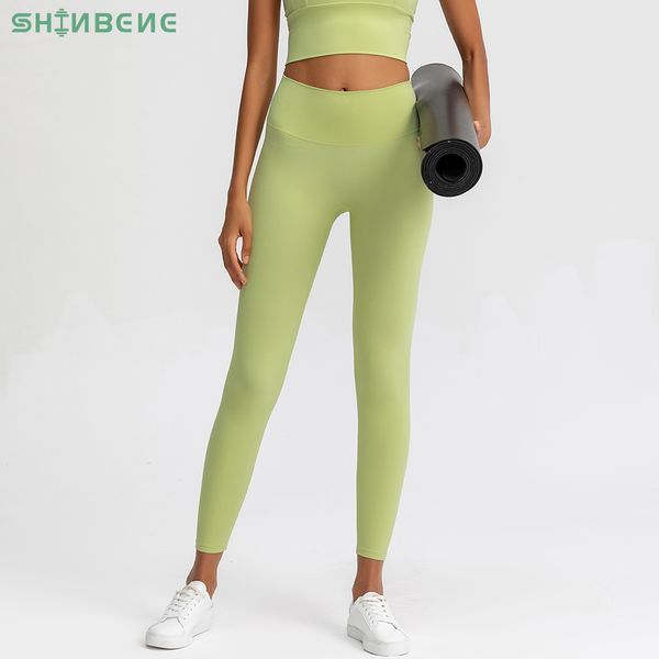 

shinbene gorgeous no camel toe sport workout yoga leggings women squatproof naked-feel fitness gym athletic tights pants s-xxl, Black