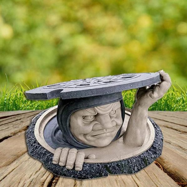 

garden statue resin sculpture ornament outdoor two-tone finish decoration stone home decor x1g8 decorations