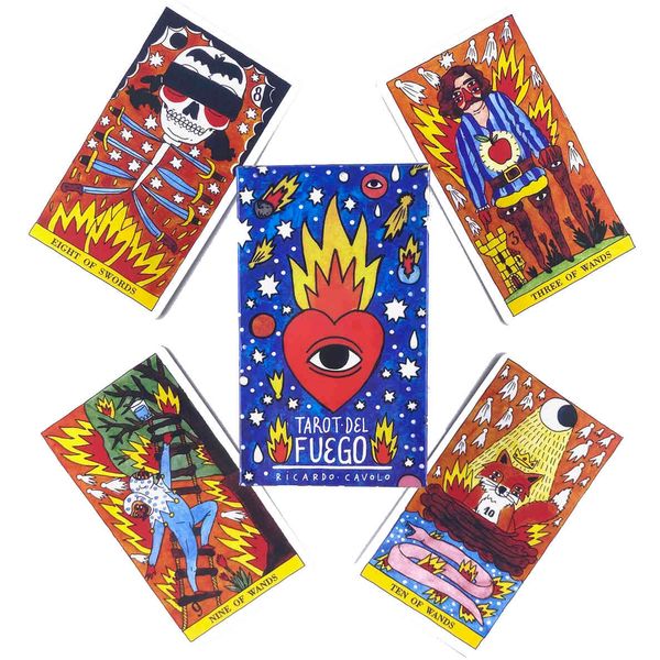 

tarot del fuego leisure party table game fortune-telling prophecy oracles cards with guide book
