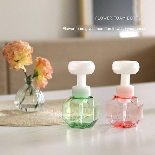 

liquid soap dispenser foaming sub-bottle flower shape transparent leakage-proof press washing