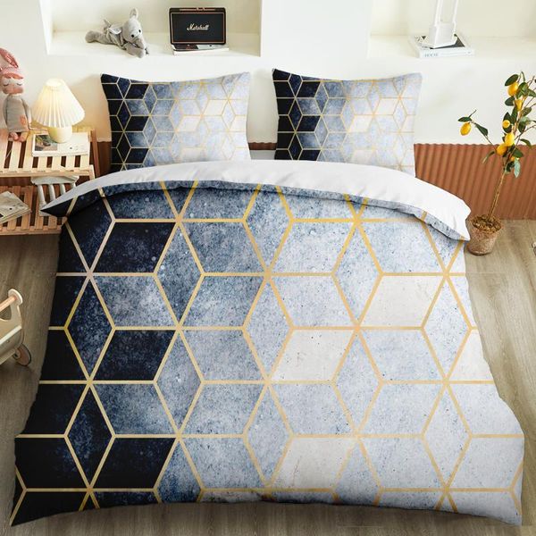 

customize gradient diamond bedding set bedroom decoration 3d print pillowcase soft duvet cover bed  king single girls sets