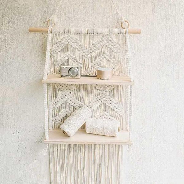 

tapestries handmade wooden wall hanging tassel floating shelf macrame planter basket plant hanger pot home decor