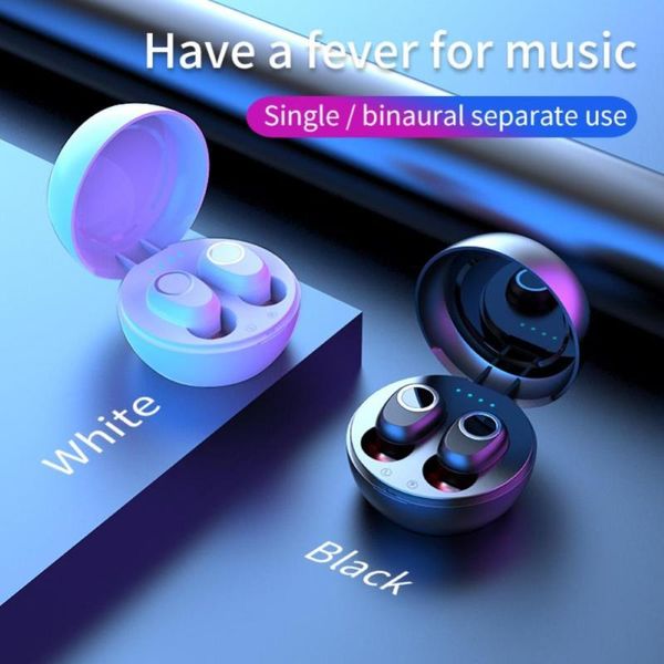 

headphones & earphones bluetooth 5.0 in-ear wireless heavy bass sport earbuds with charge box
