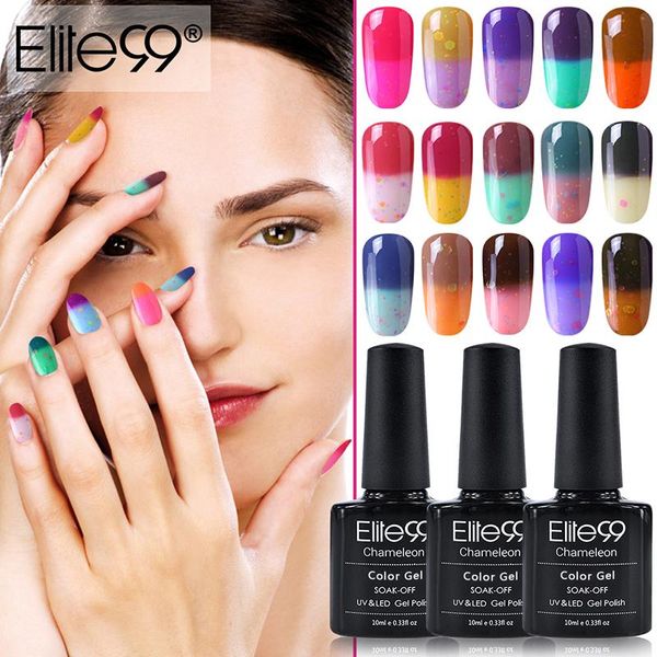 

elite99 arrival cheese chameleon temperature change color gel polish mood changing diy nail art uv lacquer, Red;pink