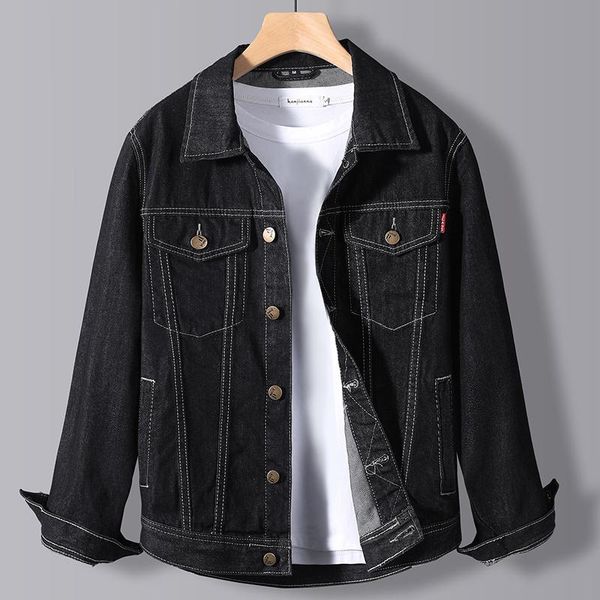 

men's jackets 2021 spring denim jacket male korean version of the trend handsome outer clothes student men streetwear, Black;brown