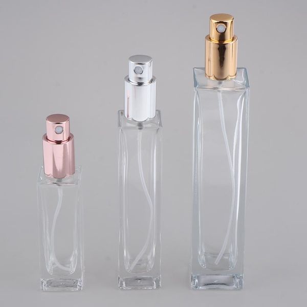 

set of 2pcs small travel perfume atomizer empty refillable glass sample bottles storage & jars