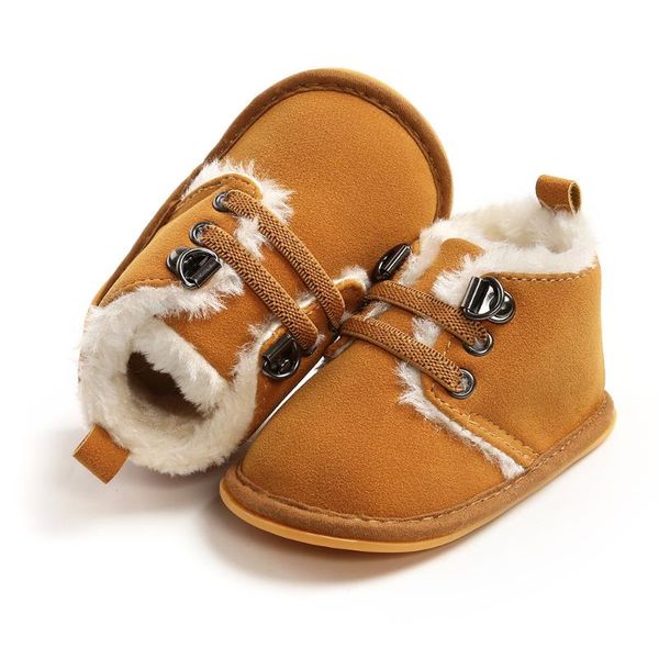 

first walkers autumn winter girls boys boots baby moccasins solid sole color toddler shoes