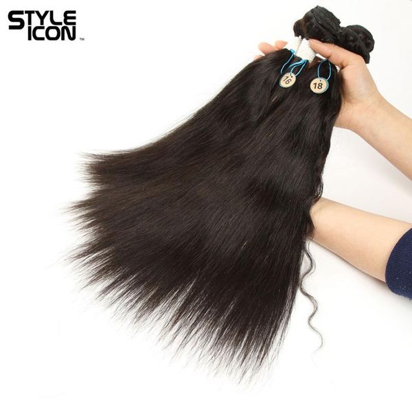 

human hair bulks styleicon wet and wavy bundles 14 16 18 inch peruvian totally 170g natural color extensions, Black