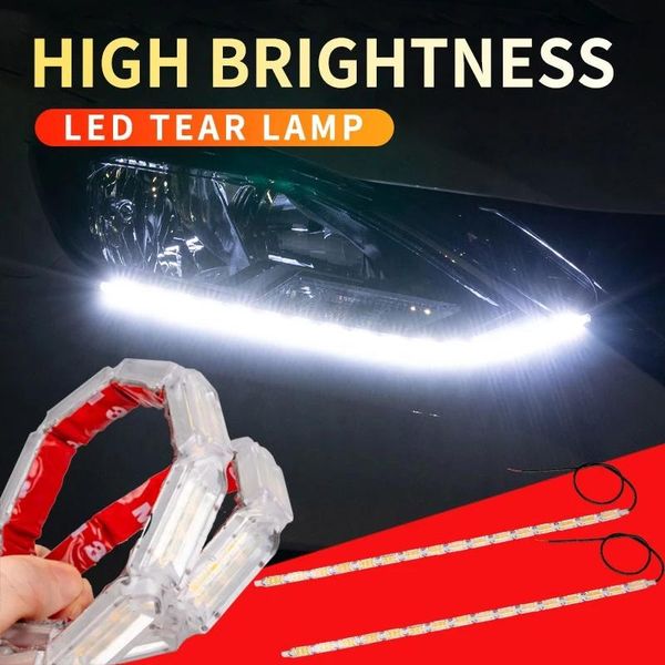 

interior&external lights 2pcs flexible led light bar daytime running drl turn signal driving 12v car decorative crystal hose