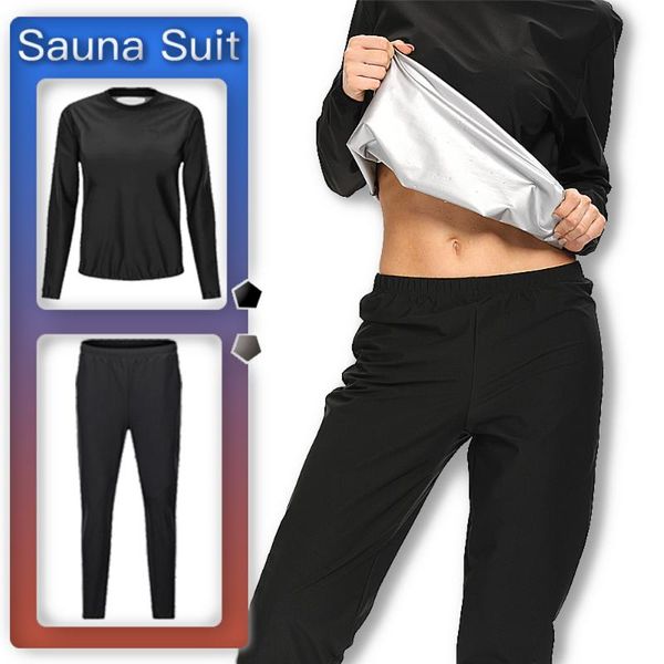 

gym clothing capmap sauna set suitable for women's to lose weight sweat slim fitness yoga running slimming sports suit, White;black