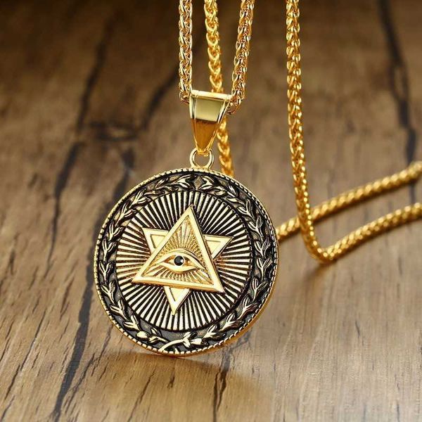 Della Provvidenza Collana Pendente Doppio Triangolo Uomini Illuminati I Gioielli Del Terzo Occhio