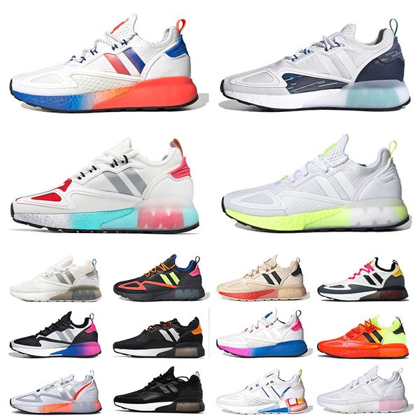 

zx 2k mens womens running shoes black white metallic silver purple green sail beige gradient fade mars exploration sports sneakers trainers