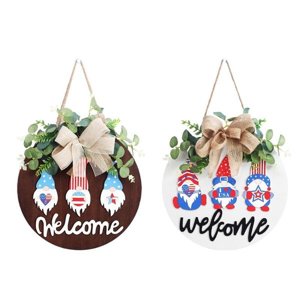 

decorative flowers & wreaths independence day wreath wood hanging sign front door wall decoration with bow