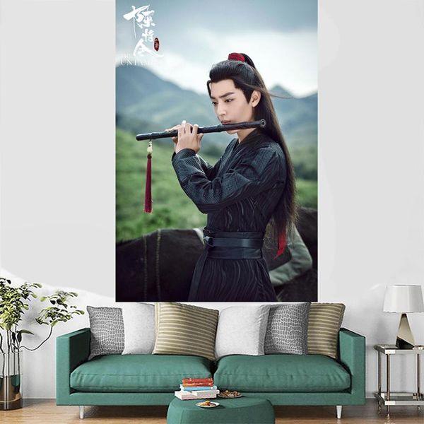 

tapestries the untamed xiao zhan wang yi bo lanzhan wei wuxian tapestry wall decoration accessories chen qingling poster cloth