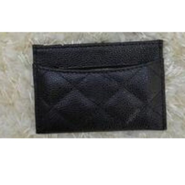 

genuine leather luxurys designers fashion men women's card holders black lambskin mini wallets coin purse pocket interior slot pocket 1