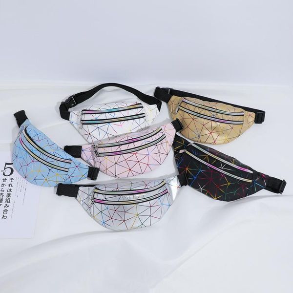 

outdoor bags holographic belt waist bag women fashion chest waterproof messenger laser phone