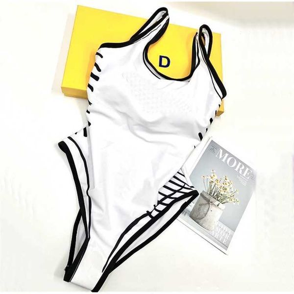 

fashion swimwears luxury brand design black white one pieces swimsuit bikinis push up swimwear women beach bathing suits with tags 3idj, White;black