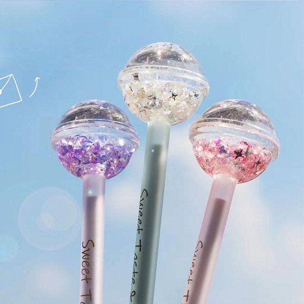 

gel pens 30 pcs/lot kawaii lollipop pen cute 0.5 mm black ink signature promotional gift school supplies