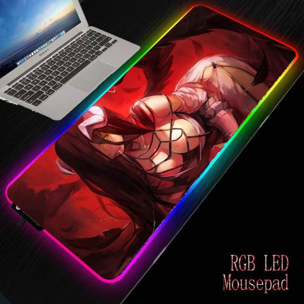 

mouse pads & wrist rests mrg anime overlord led gaming pad rgb large gamer mousepad usb keyboard computer mat desk for pc laptop