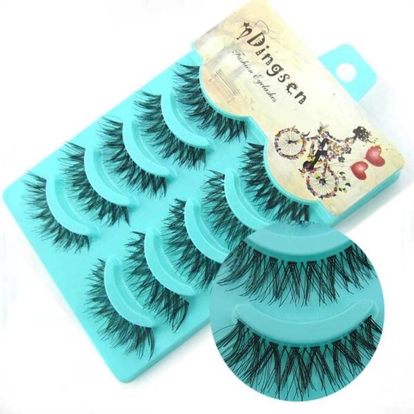 

pairs black handmade messy natural cross false eyelashes lashes g8a2 eye s4c5 o2v4