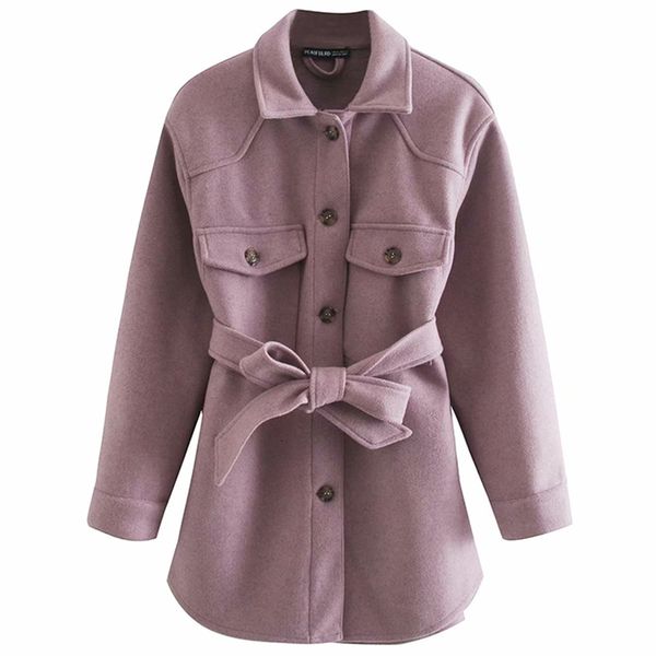 

women's jackets shengpalae fashion solid women's wool coat fall lapel releases single breasted lace up to the waist long sleeve ja, Black;brown