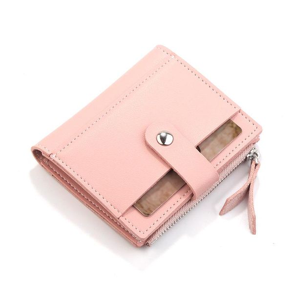 

wallets leather women wallet hasp small and slim coin pocket purse cards holders designer, Red;black