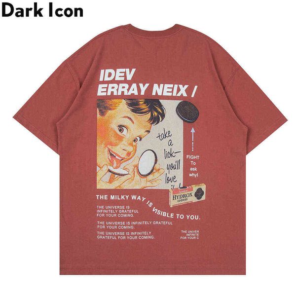 

printing loose hip hop tshirt men women crew neck hipster t-shirts oversized tee shirts summer 210603, White;black