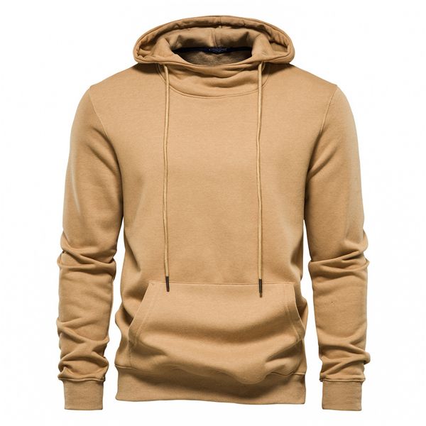 

men's casual shirts aiopeson cotton hoodies men solid color warm autumn mens sweatshirts fashion simple sports hoodie male 6z5z, White;black