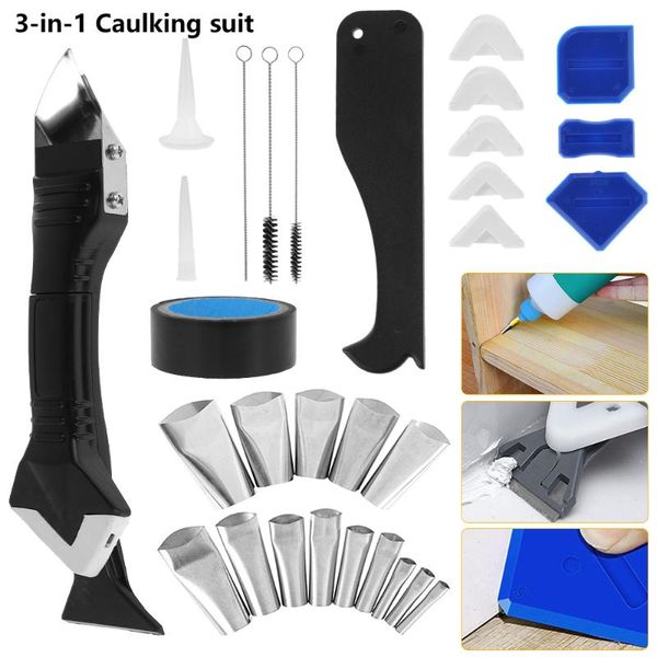 

in 1 silicone sealant remover tool set caulking finisher smooth scraper removal plastic hand repair tools drop professional sets