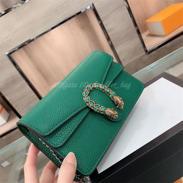 

2021 fashion luxurys designers women evening bag tiger head shoulder flap chain handbags lady crossbody clutch tote shopping bags handbag pu