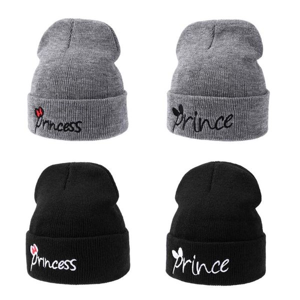 

kids girl boy baby infant winter knitted hat embroidery letters beanie cap cycling caps & masks, Black