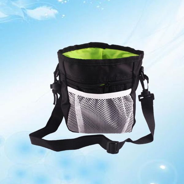 

dog car seat covers 1pc pet treat pouch waist bag crossbody snack portable food accessories (black)