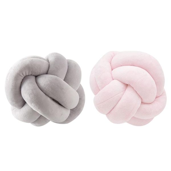 

pillow -2 pcs knot ball cushion office waist back baby nap stuffed dolls toys for kids store decoration cus