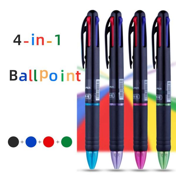 

2+50pcs/set 0.7mm black/blue/green/red ink 4 in1 ballpoint pen refills rod,school writing stationery gel pens, Blue;orange