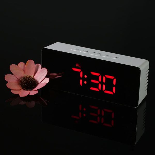 

other clocks & accessories digital alarm clock led mirror table usb and battery operated 12h/24h display with snooze function