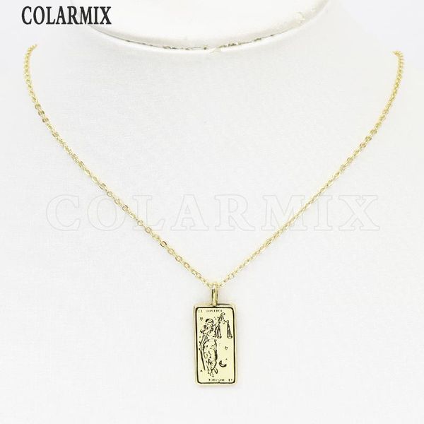

pendant necklaces 8 pcs tarot necklace geometric jewelry chain 90207, Silver