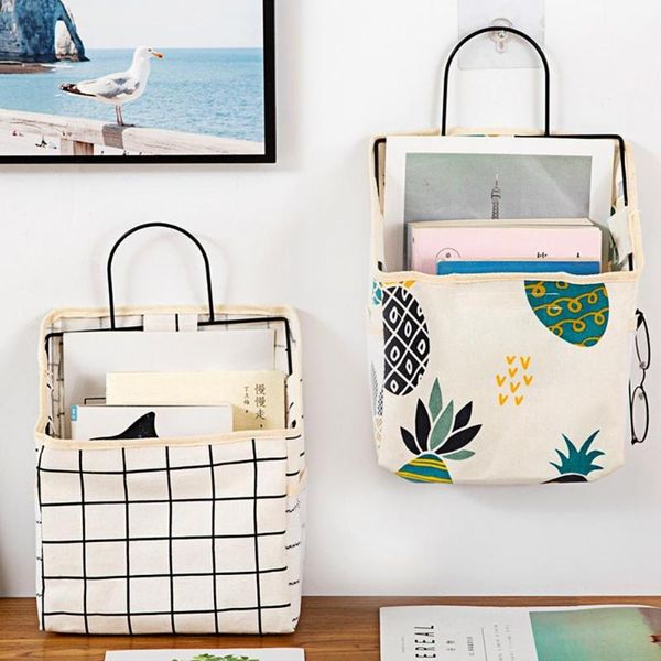 

storage bags washable wall hanging bag large capacity with hook fabric table cabinet closet organizer for bedroom wardrobe