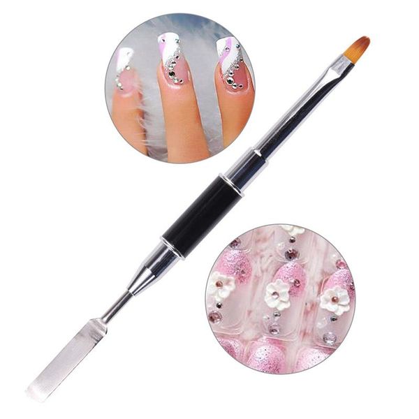 

nail brushes 1pc manicure tool dual ended art brush uv gel painting pen, Yellow