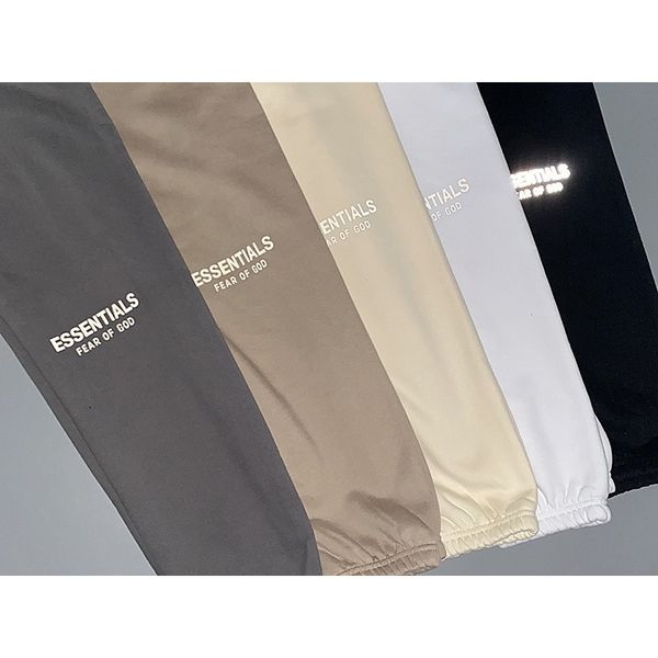 

chao brand fear of god double line essentials reflective bunches plush leisure sports pants2021, Black