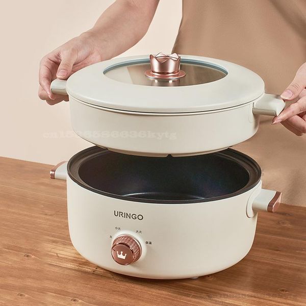 

electric skillets colorful dingdang cooker household multifunctional small dormitory student one pot frying pan