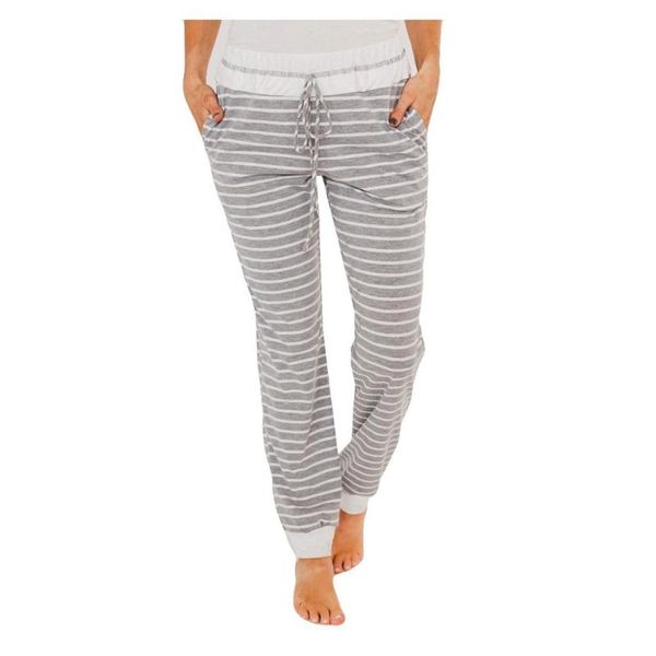 

running pants women casual loose stripe print sweatpants outdoor sport trousers ankle-length trouser clothing, Black;blue
