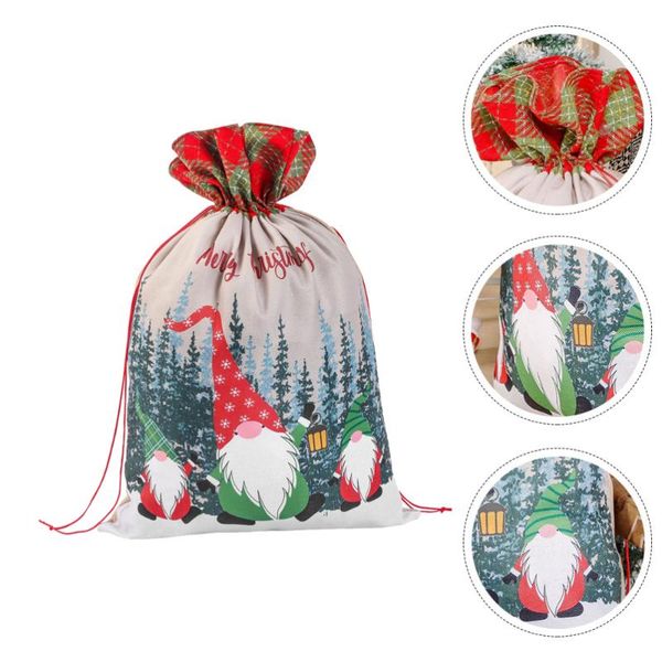 

gift wrap 1pc drawstring design xmas bag adorable reusable present storage
