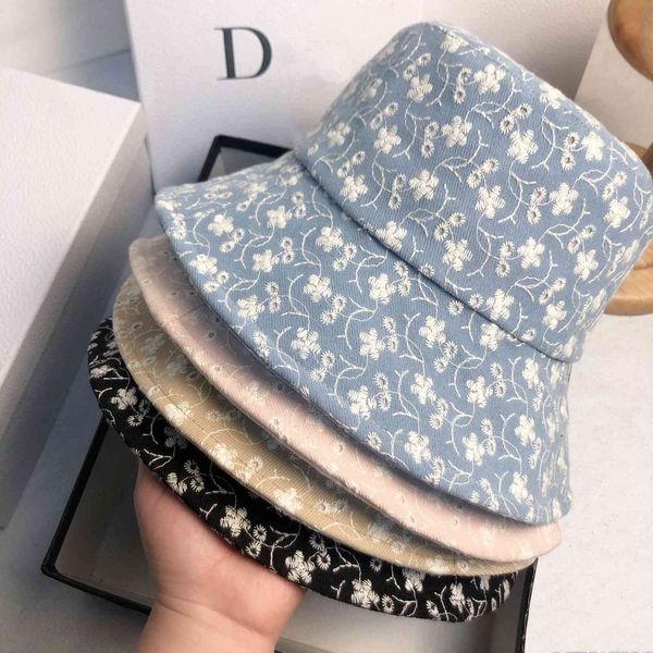 

designer new embroidered fishman hat for outdoor travel in autumn, Blue;gray